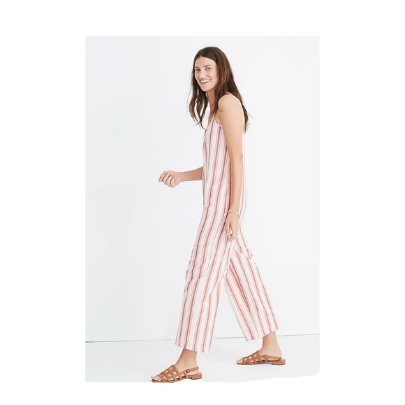 Madewell Striped Cami Jumpsuit in Muslin NWT - Picture 4 of 8